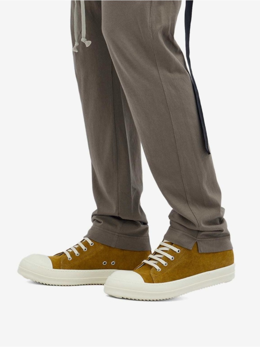 Rick owens drkshdw ochre/milk ramones sneakers